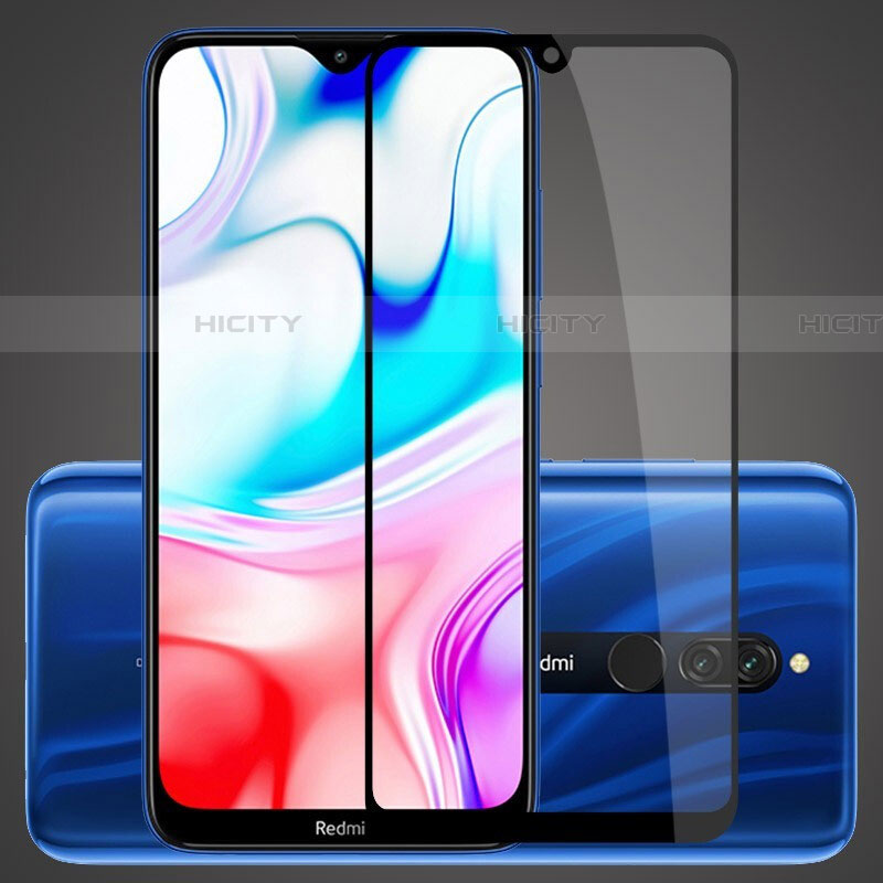 Xiaomi Redmi 8用強化ガラス フル液晶保護フィルム F02 Xiaomi ブラック