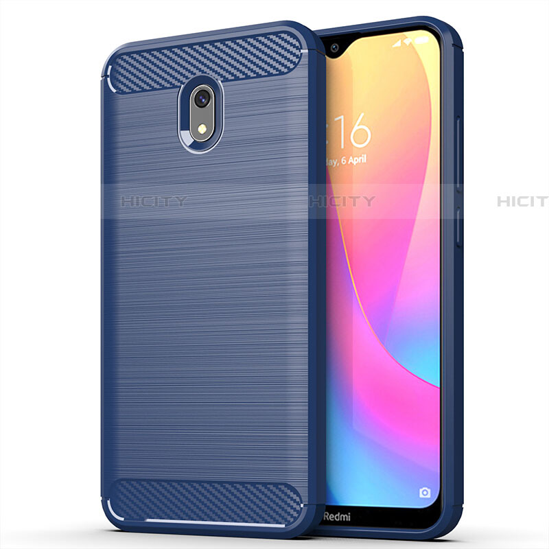 Xiaomi Redmi 8A用シリコンケース ソフトタッチラバー ライン カバー Xiaomi ネイビー