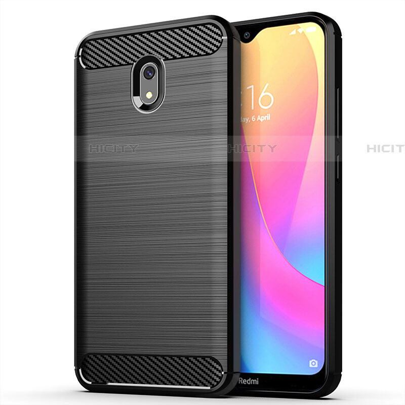 Xiaomi Redmi 8A用シリコンケース ソフトタッチラバー ライン カバー Xiaomi ブラック