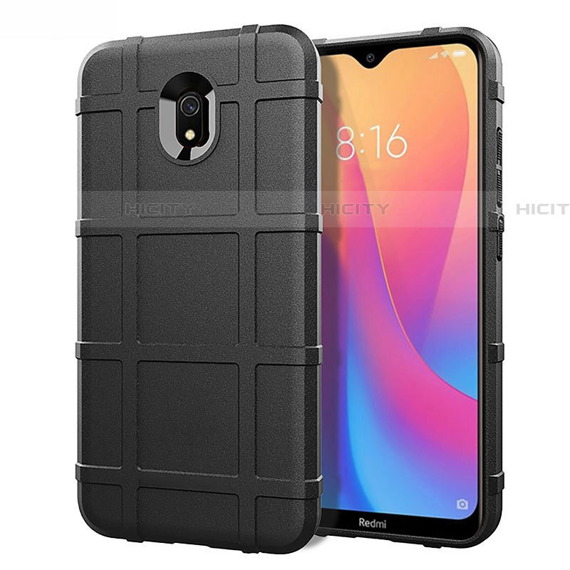 Xiaomi Redmi 8A用360度 フルカバー極薄ソフトケース シリコンケース 耐衝撃 全面保護 バンパー S03 Xiaomi ブラック