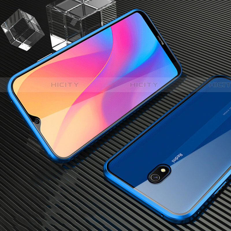 Xiaomi Redmi 8A用ケース 高級感 手触り良い アルミメタル 製の金属製 360度 フルカバーバンパー 鏡面 カバー M02 Xiaomi 