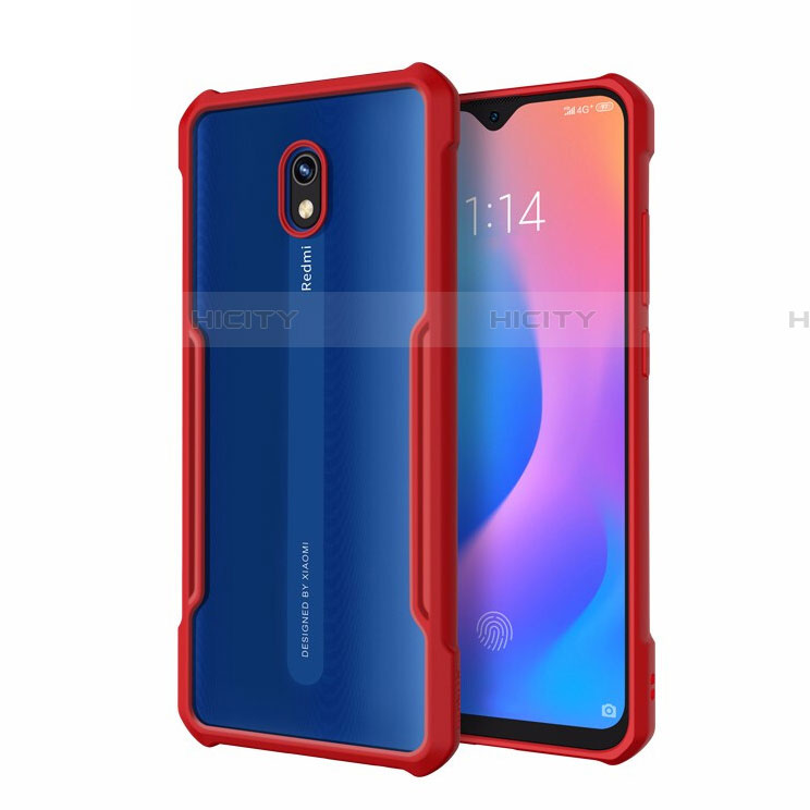 Xiaomi Redmi 8A用ハイブリットバンパーケース クリア透明 プラスチック 鏡面 カバー M01 Xiaomi 