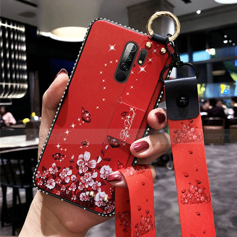 Xiaomi Redmi 9用シリコンケース ソフトタッチラバー 花 カバー Xiaomi 