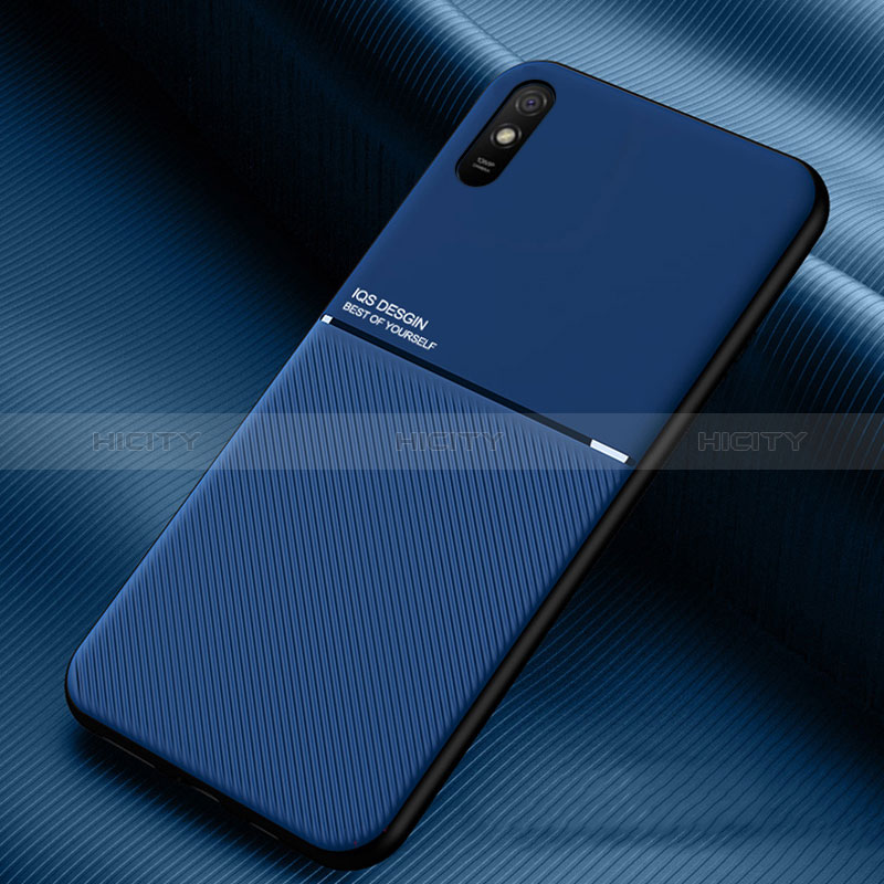 Xiaomi Redmi 9A用極薄ソフトケース シリコンケース 耐衝撃 全面保護 マグネット式 バンパー Xiaomi ネイビー