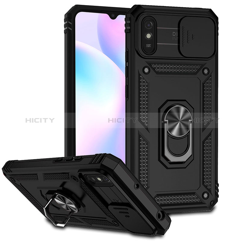 Xiaomi Redmi 9A用ハイブリットバンパーケース プラスチック アンド指輪 マグネット式 QW3 Xiaomi 