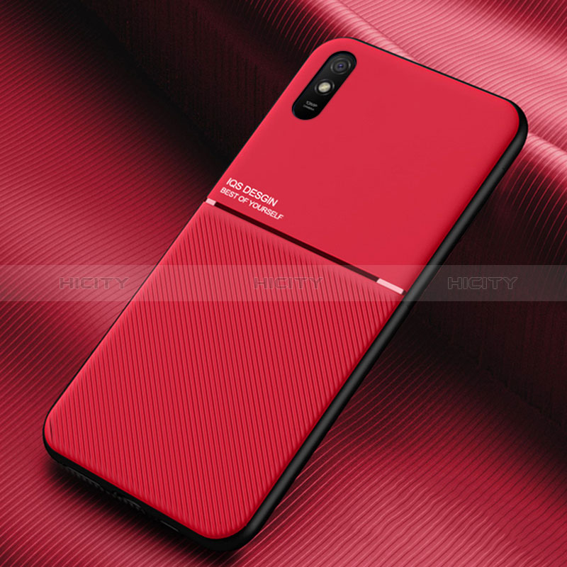 Xiaomi Redmi 9AT用極薄ソフトケース シリコンケース 耐衝撃 全面保護 マグネット式 バンパー Xiaomi レッド