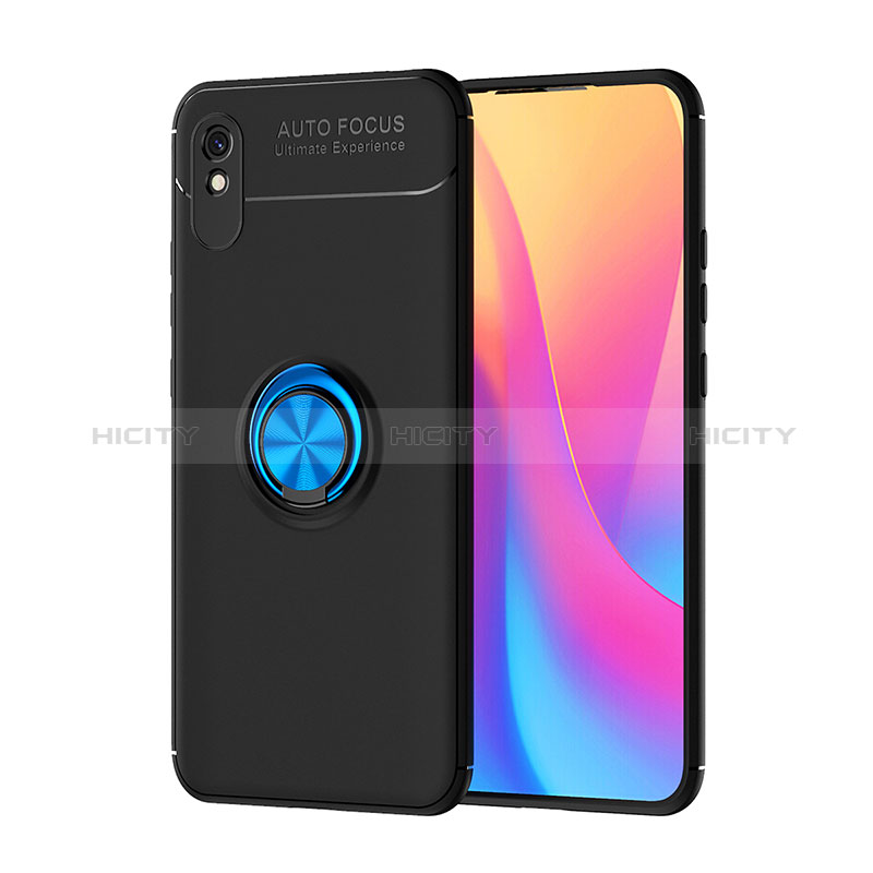 Xiaomi Redmi 9AT用極薄ソフトケース シリコンケース 耐衝撃 全面保護 アンド指輪 マグネット式 バンパー SD1 Xiaomi 