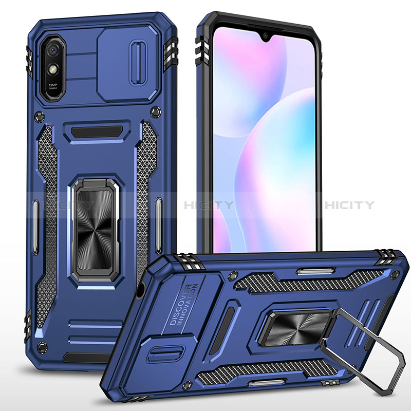 Xiaomi Redmi 9AT用ハイブリットバンパーケース プラスチック アンド指輪 マグネット式 MQ4 Xiaomi 