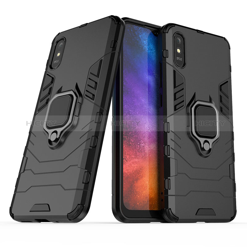 Xiaomi Redmi 9AT用ハイブリットバンパーケース プラスチック アンド指輪 マグネット式 KC2 Xiaomi 