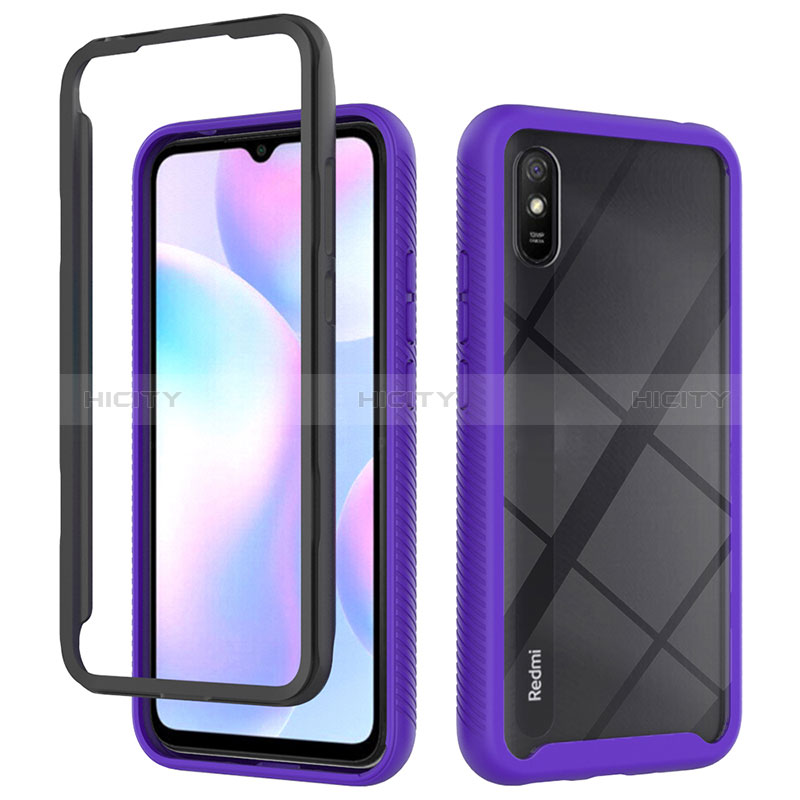 Xiaomi Redmi 9AT用360度 フルカバー ハイブリットバンパーケース クリア透明 プラスチック カバー ZJ4 Xiaomi 