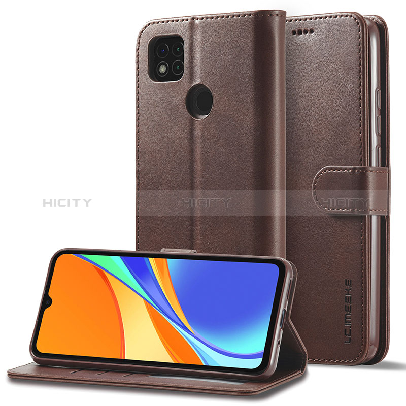 Xiaomi Redmi 9C用手帳型 レザーケース スタンド カバー LC2 Xiaomi ブラウン