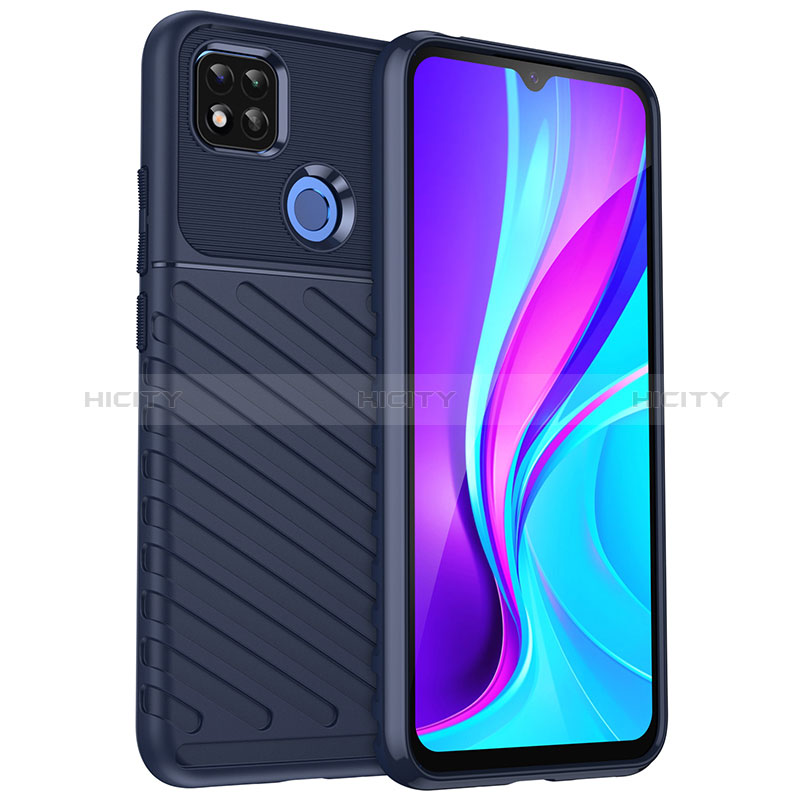 Xiaomi Redmi 9C用シリコンケース ソフトタッチラバー ツイル カバー MF1 Xiaomi ネイビー