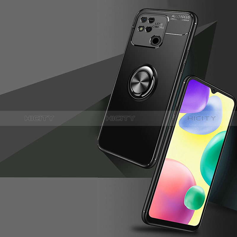 Xiaomi Redmi 9C用極薄ソフトケース シリコンケース 耐衝撃 全面保護 アンド指輪 マグネット式 バンパー SD3 Xiaomi 