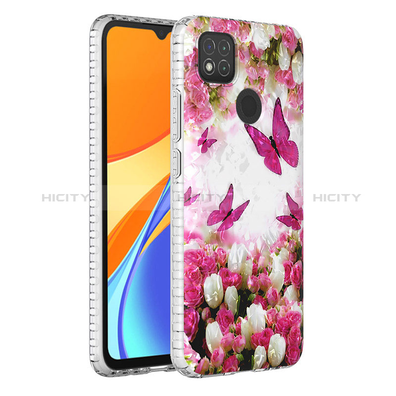 Xiaomi Redmi 9C用シリコンケース ソフトタッチラバー バタフライ パターン カバー Y04B Xiaomi 