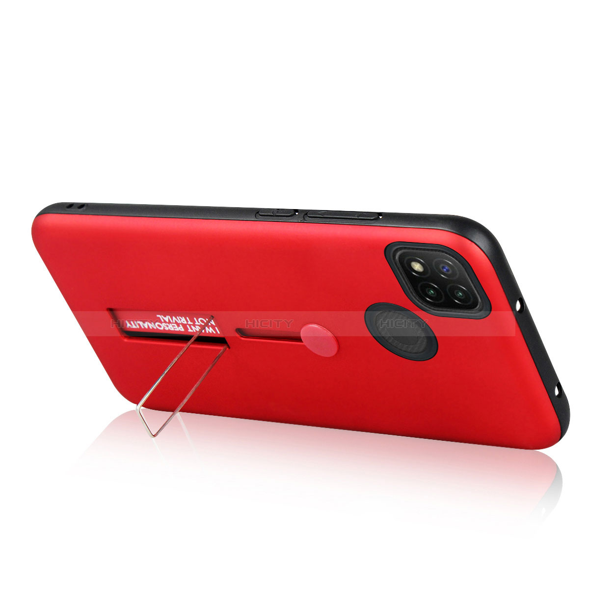 Xiaomi Redmi 9C NFC用ハイブリットバンパーケース スタンド プラスチック 兼シリコーン カバー A03 Xiaomi 