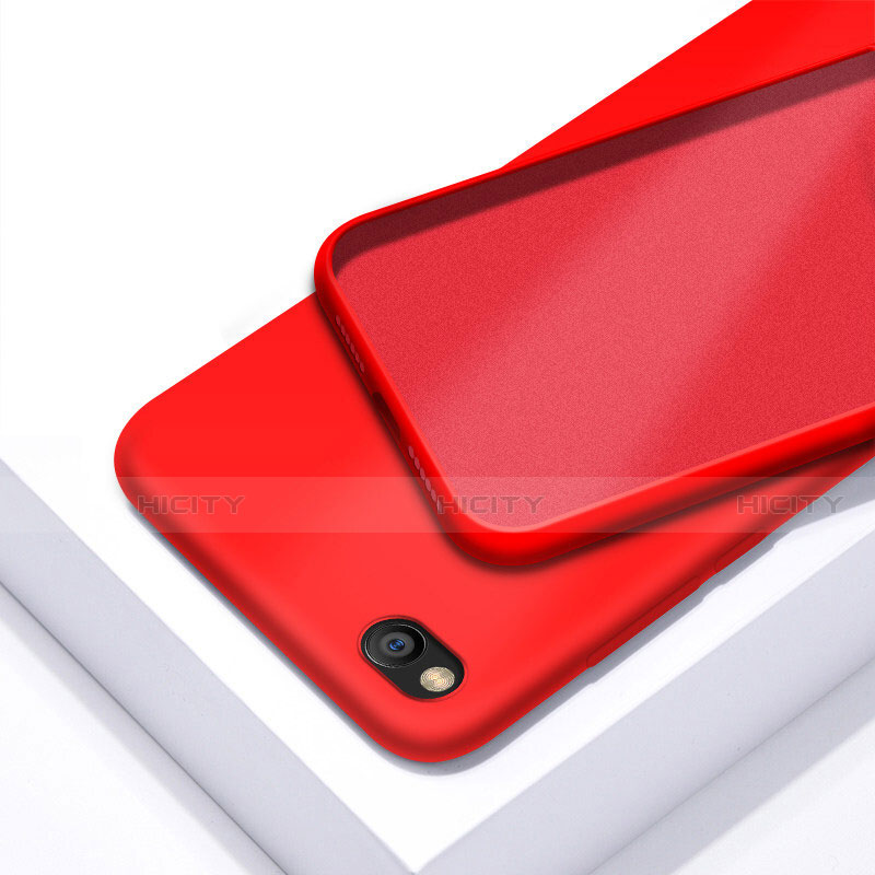 Xiaomi Redmi Go用360度 フルカバー極薄ソフトケース シリコンケース 耐衝撃 全面保護 バンパー Xiaomi レッド