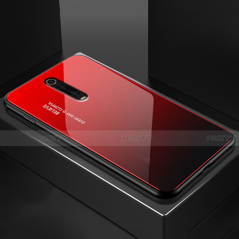 Xiaomi Redmi K20用ハイブリットバンパーケース プラスチック 鏡面 カバー Xiaomi レッド