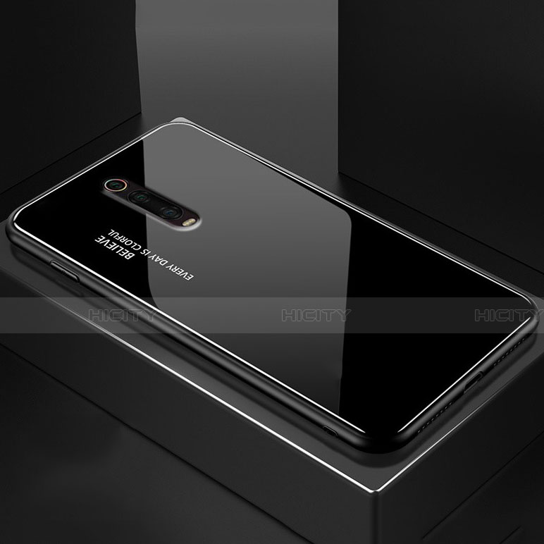 Xiaomi Redmi K20用ハイブリットバンパーケース プラスチック 鏡面 カバー Xiaomi ブラック