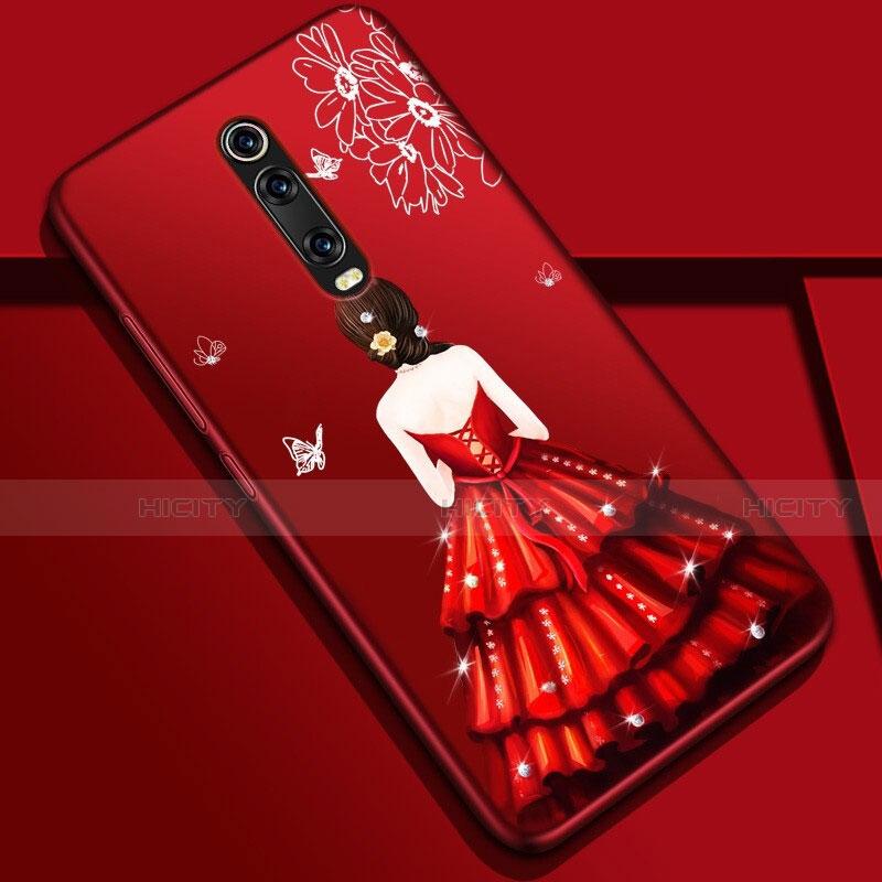 Xiaomi Redmi K20用シリコンケース ソフトタッチラバー バタフライ ドレスガール ドレス少女 カバー K01 Xiaomi 