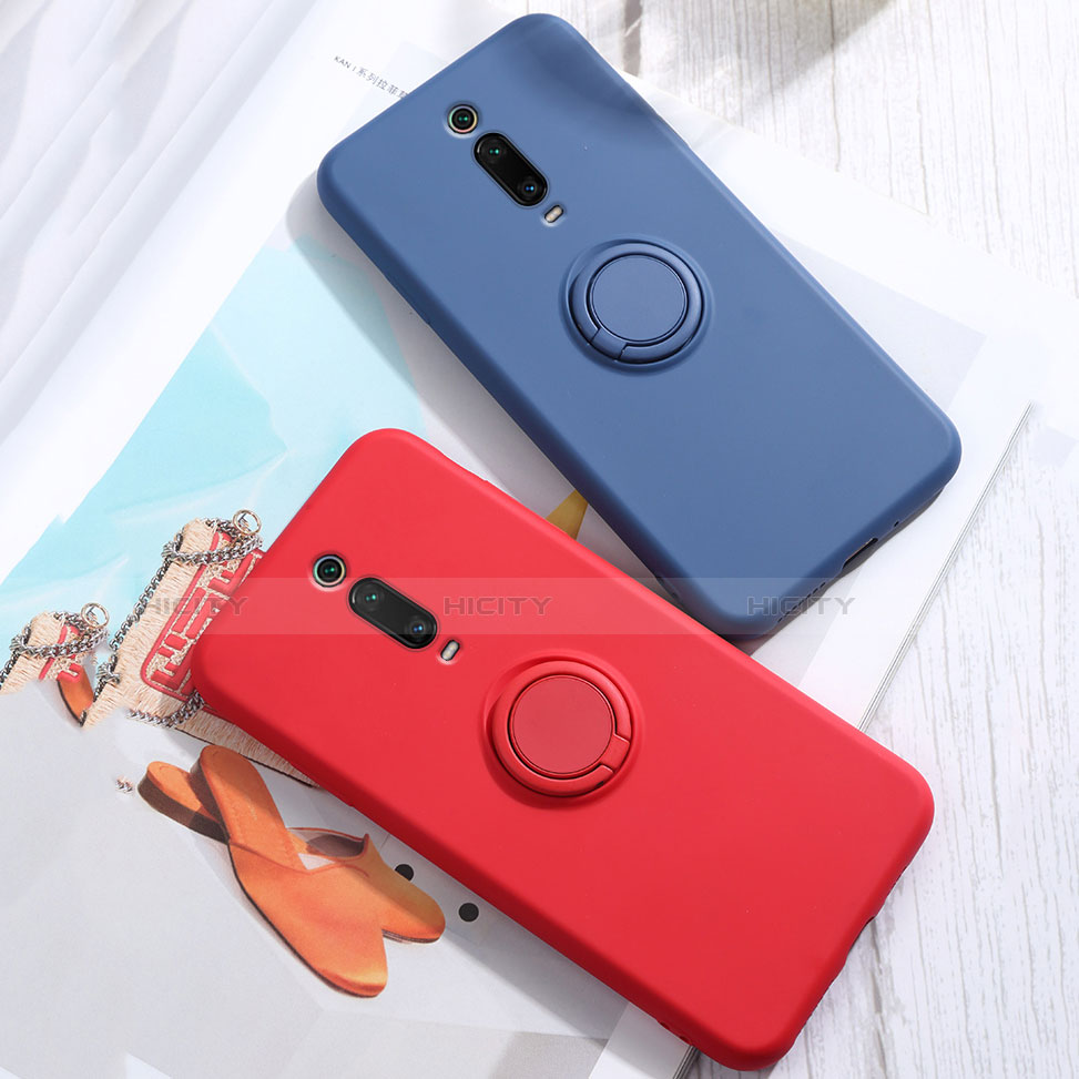 Xiaomi Redmi K20 Pro用極薄ソフトケース シリコンケース 耐衝撃 全面保護 アンド指輪 マグネット式 バンパー T07 Xiaomi 