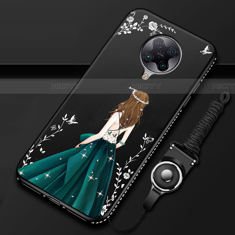 Xiaomi Redmi K30 Pro 5G用シリコンケース ソフトタッチラバー バタフライ ドレスガール ドレス少女 カバー Xiaomi 