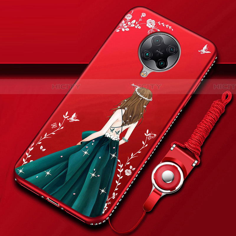 Xiaomi Redmi K30 Pro 5G用シリコンケース ソフトタッチラバー バタフライ ドレスガール ドレス少女 カバー Xiaomi 