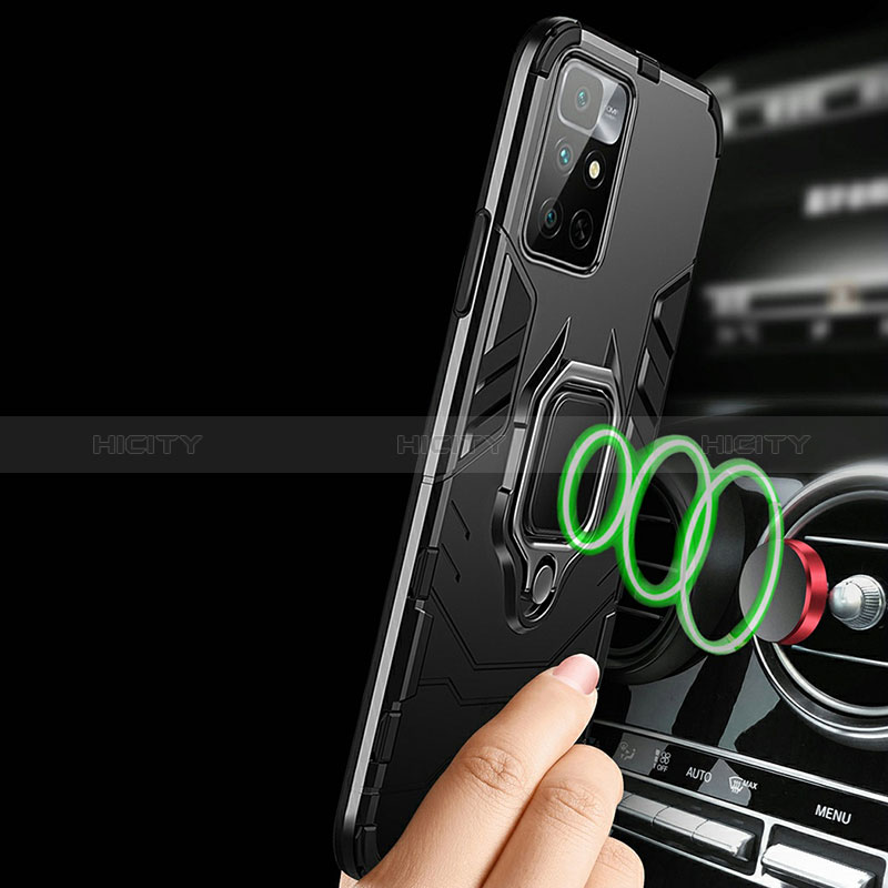 Xiaomi Redmi Note 11 4G (2021)用ハイブリットバンパーケース プラスチック アンド指輪 マグネット式 R01 Xiaomi 