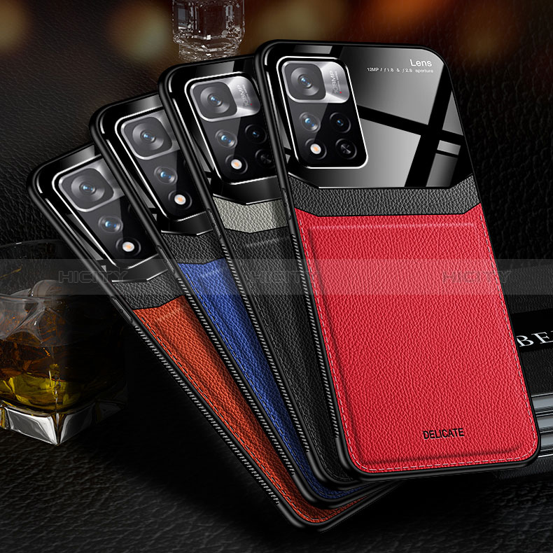 Xiaomi Redmi Note 11T 5G用シリコンケース ソフトタッチラバー レザー柄 カバー FL1 Xiaomi 