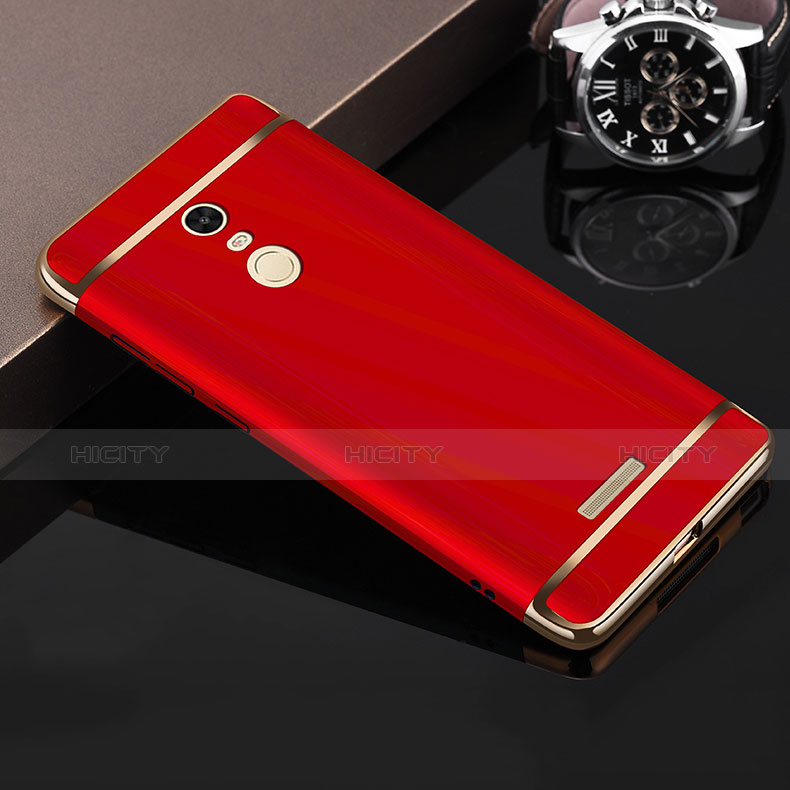 Xiaomi Redmi Note 3 Pro用ケース 高級感 手触り良い メタル兼プラスチック バンパー Xiaomi レッド
