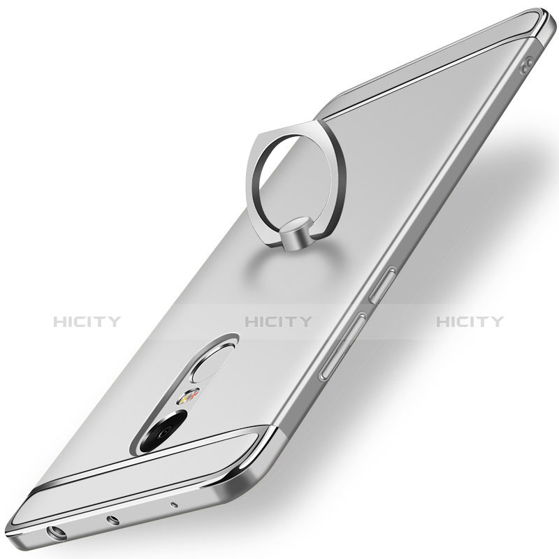 Xiaomi Redmi Note 4用ケース 高級感 手触り良い メタル兼プラスチック バンパー アンド指輪 A01 Xiaomi シルバー