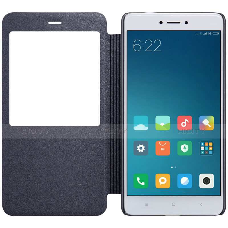 Xiaomi Redmi Note 4 Standard Edition用手帳型 レザーケース スタンド Xiaomi ブラック