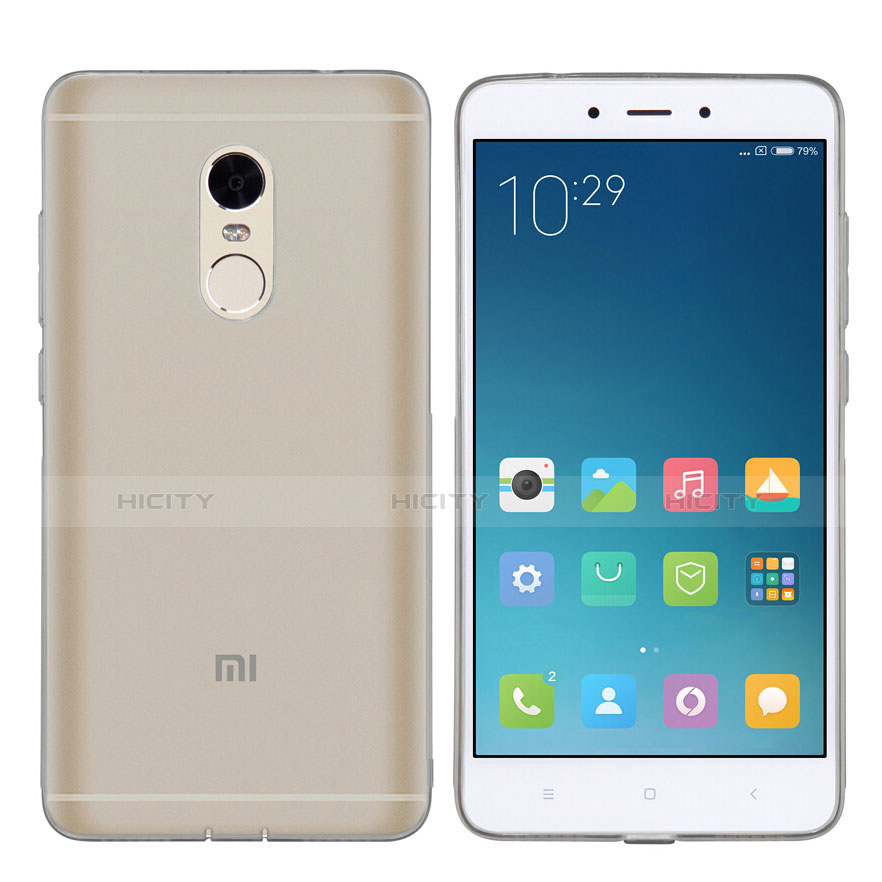 Xiaomi Redmi Note 4 Standard Edition用極薄ソフトケース シリコンケース 耐衝撃 全面保護 クリア透明 T09 Xiaomi グレー