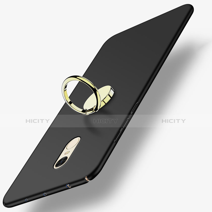 Xiaomi Redmi Note 4X High Edition用ハードケース プラスチック 質感もマット アンド指輪 A03 Xiaomi ブラック