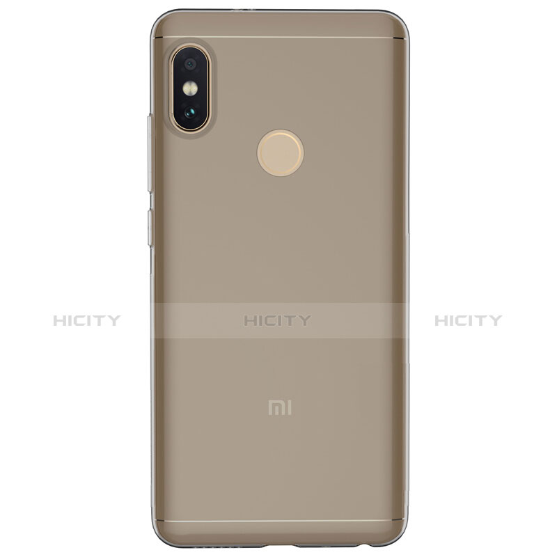 Xiaomi Redmi Note 5 AI Dual Camera用極薄ソフトケース シリコンケース 耐衝撃 全面保護 クリア透明 カバー Xiaomi グレー