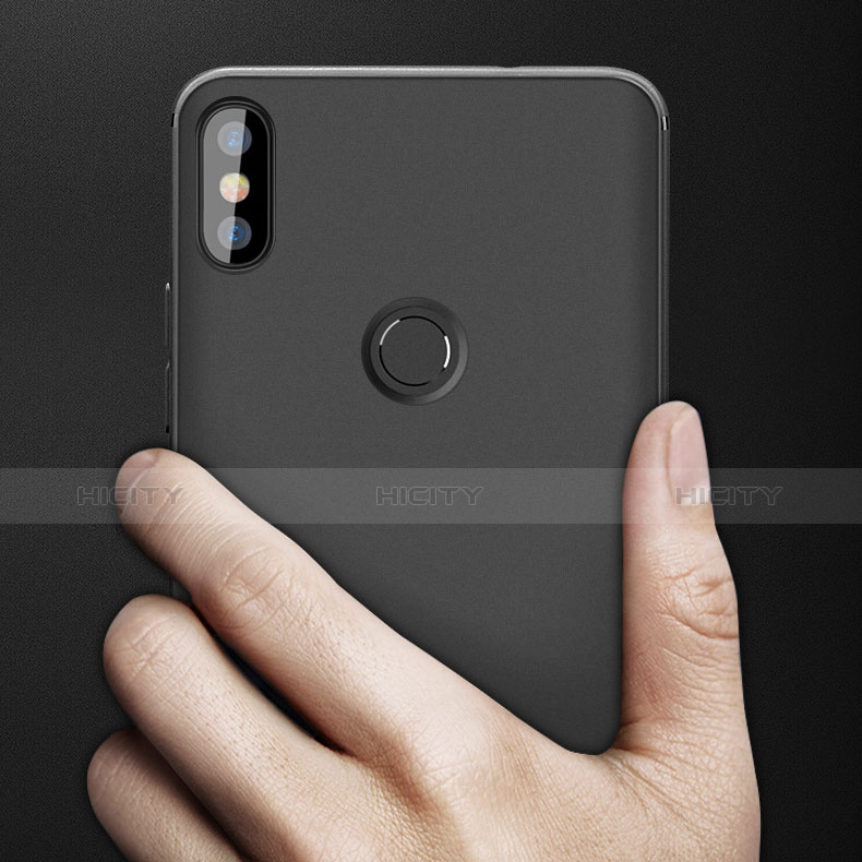 Xiaomi Redmi Note 5 AI Dual Camera用極薄ソフトケース シリコンケース 耐衝撃 全面保護 アンド指輪 Xiaomi ブラック