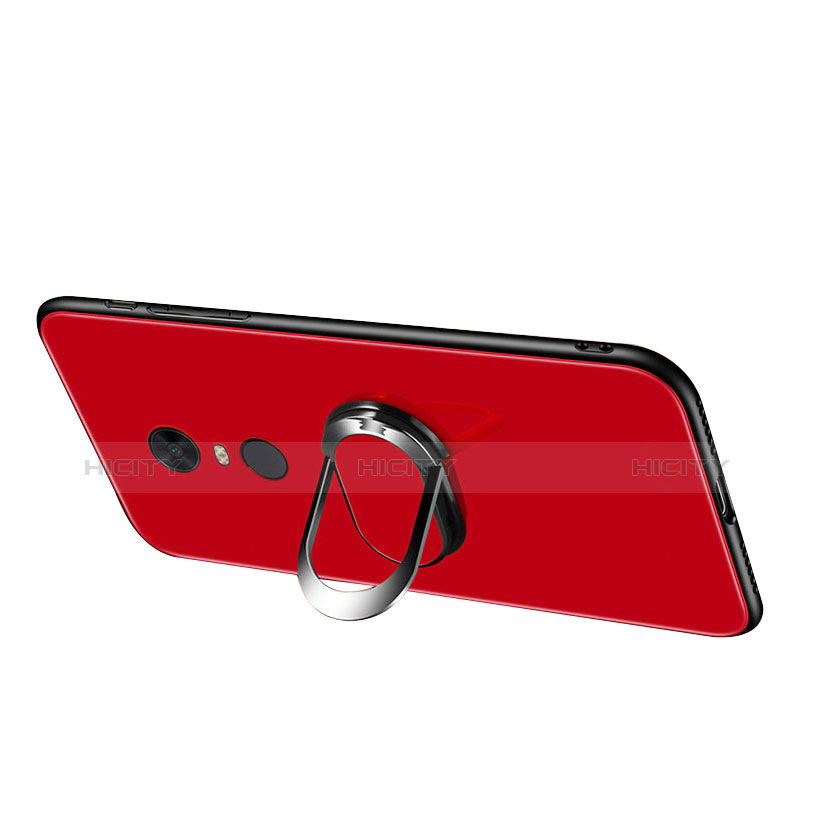 Xiaomi Redmi Note 5 Indian Version用ハイブリットバンパーケース プラスチック 鏡面 カバー アンド指輪 Xiaomi 