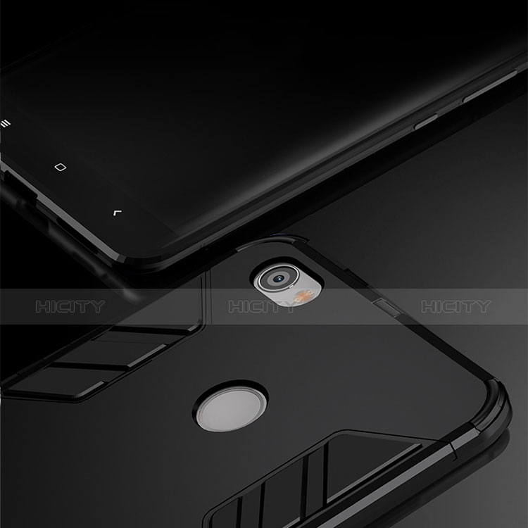 Xiaomi Redmi Note 5A High Edition用ハイブリットバンパーケース スタンド プラスチック 兼シリコーン Xiaomi ブラック