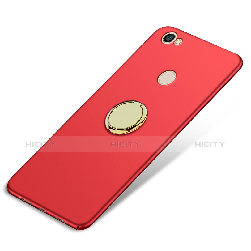 Xiaomi Redmi Note 5A Pro用ハードケース プラスチック 質感もマット アンド指輪 Xiaomi レッド