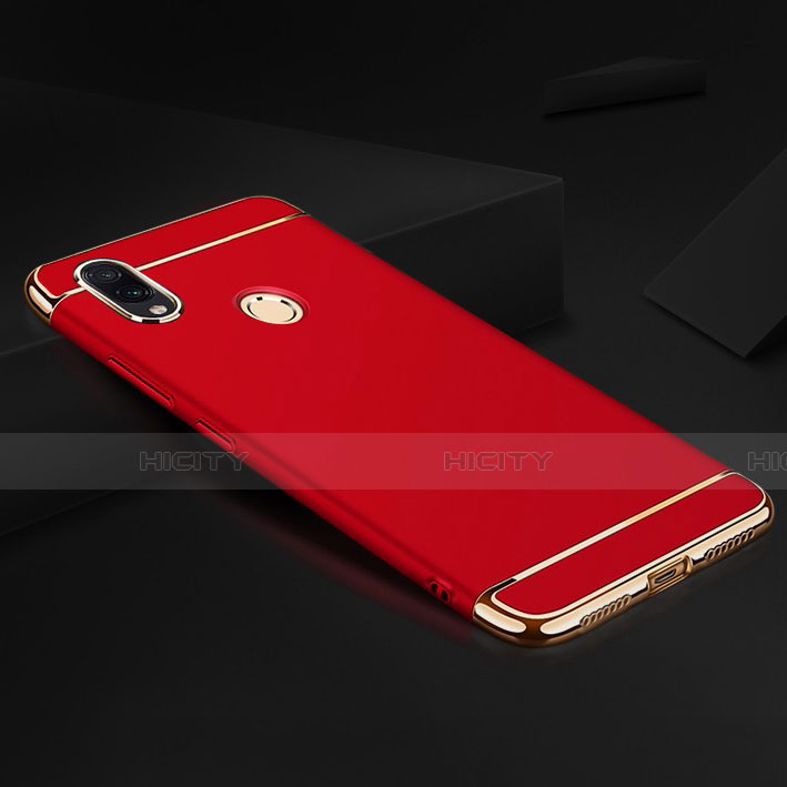 Xiaomi Redmi Note 7用ケース 高級感 手触り良い メタル兼プラスチック バンパー M01 Xiaomi レッド