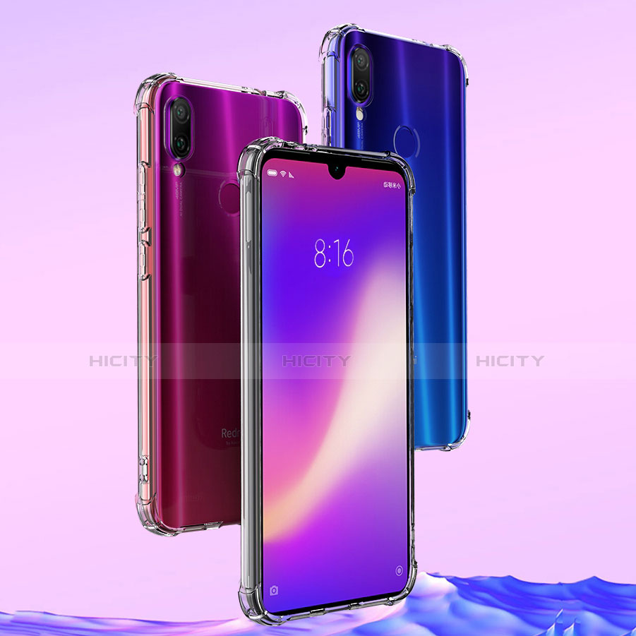 Xiaomi Redmi Note 7 Pro用極薄ソフトケース シリコンケース 耐衝撃 全面保護 クリア透明 T10 Xiaomi クリア