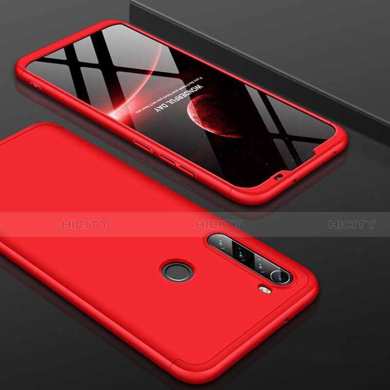 Xiaomi Redmi Note 8 (2021)用ハードケース プラスチック 質感もマット 前面と背面 360度 フルカバー P01 Xiaomi レッド