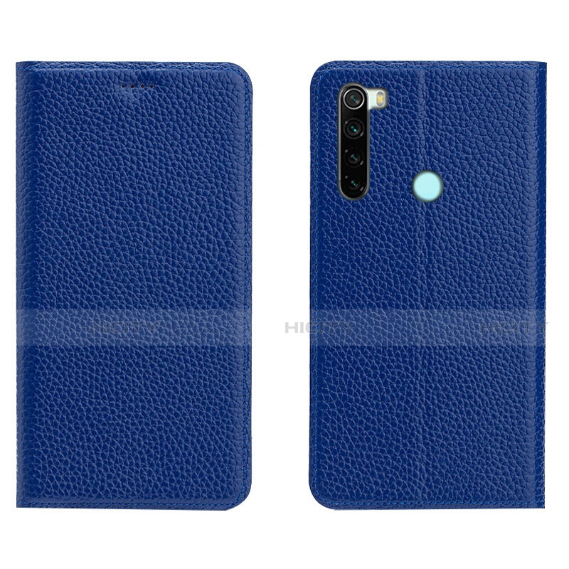 Xiaomi Redmi Note 8用手帳型 レザーケース スタンド カバー T10 Xiaomi ネイビー