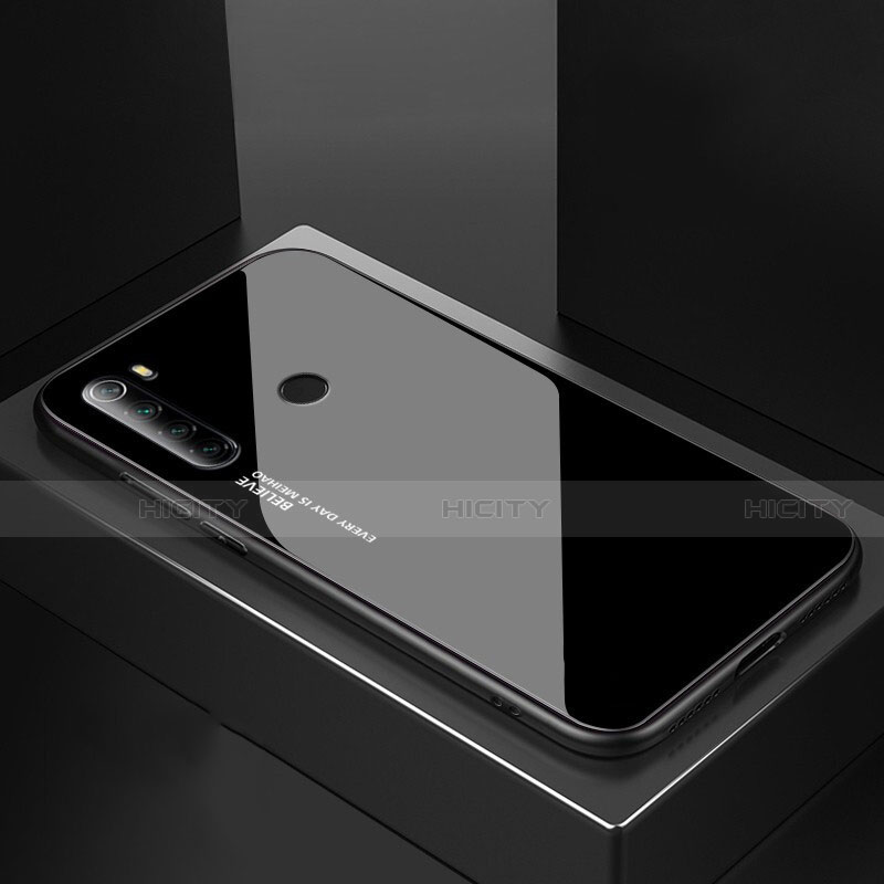 Xiaomi Redmi Note 8用ハイブリットバンパーケース プラスチック 鏡面 カバー Xiaomi ブラック