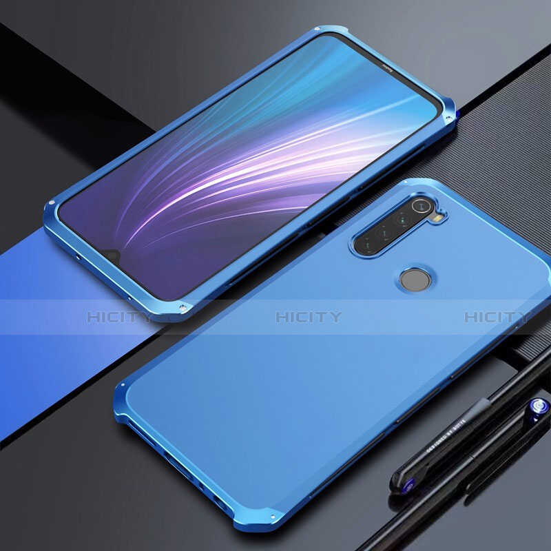 Xiaomi Redmi Note 8用ケース 高級感 手触り良い アルミメタル 製の金属製 カバー Xiaomi ネイビー