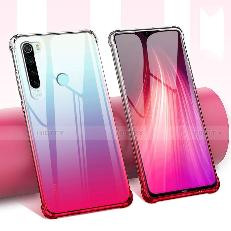 Xiaomi Redmi Note 8用極薄ソフトケース シリコンケース 耐衝撃 全面保護 クリア透明 花 Xiaomi 