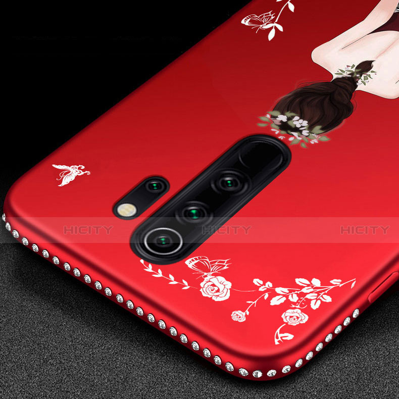 Xiaomi Redmi Note 8 Pro用シリコンケース ソフトタッチラバー バタフライ ドレスガール ドレス少女 カバー Xiaomi 
