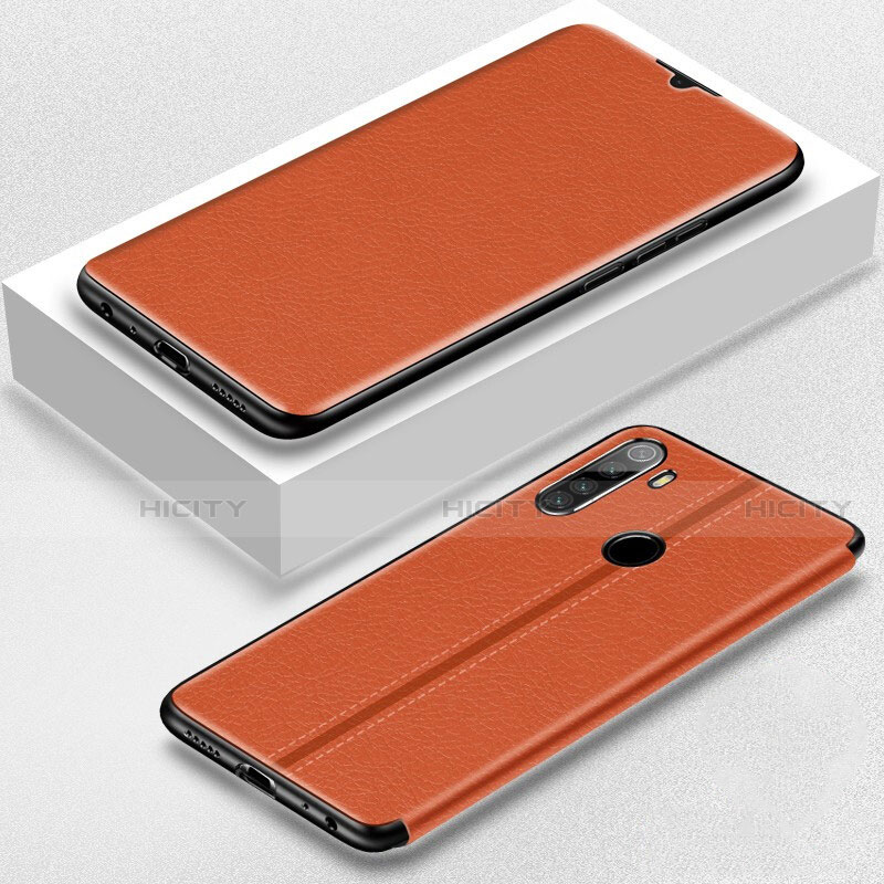 Xiaomi Redmi Note 8T用手帳型 レザーケース スタンド カバー T06 Xiaomi オレンジ