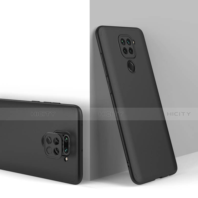 Xiaomi Redmi Note 9用ハードケース プラスチック 質感もマット 前面と背面 360度 フルカバー P02 Xiaomi ブラック