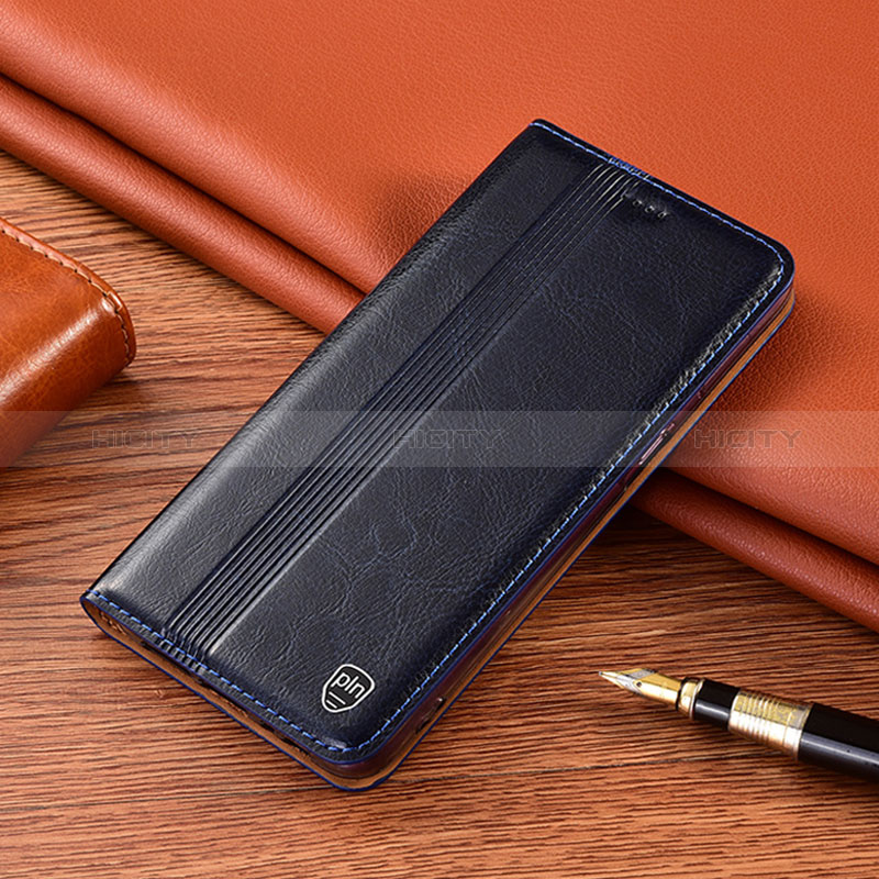 Xiaomi Redmi Note 9用手帳型 レザーケース スタンド カバー H06P Xiaomi ネイビー