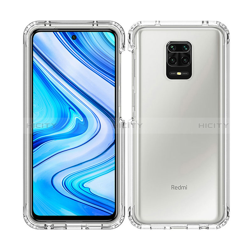 Xiaomi Redmi Note 9 Pro用前面と背面 360度 フルカバー 極薄ソフトケース シリコンケース 耐衝撃 全面保護 バンパー 勾配色 透明 Xiaomi 